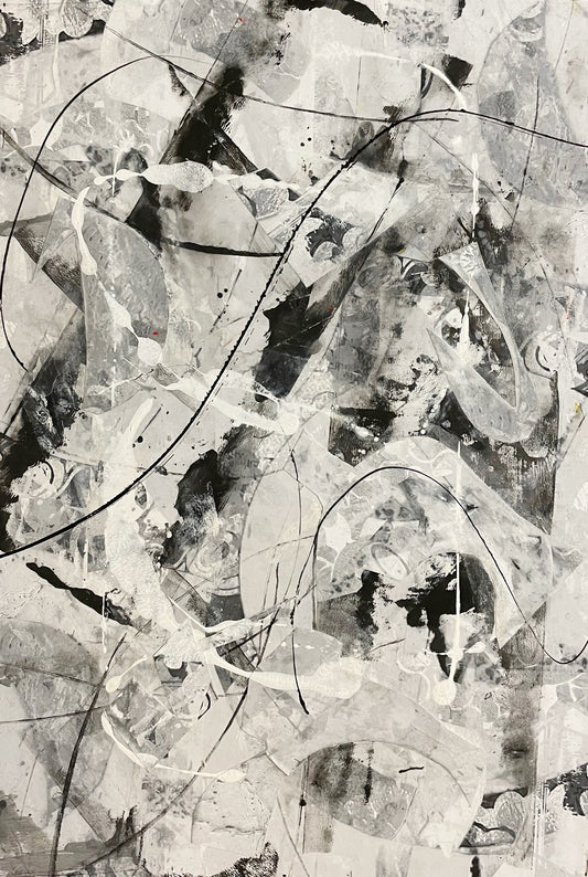 Why I Enjoy Making Black and White Abstract Paintings